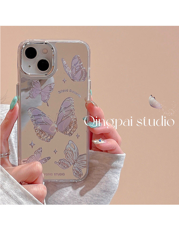 Mirrored Super Fairy Butterfly Case with Makeup Mirror