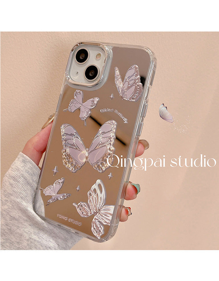 Mirrored Super Fairy Butterfly Case with Makeup Mirror