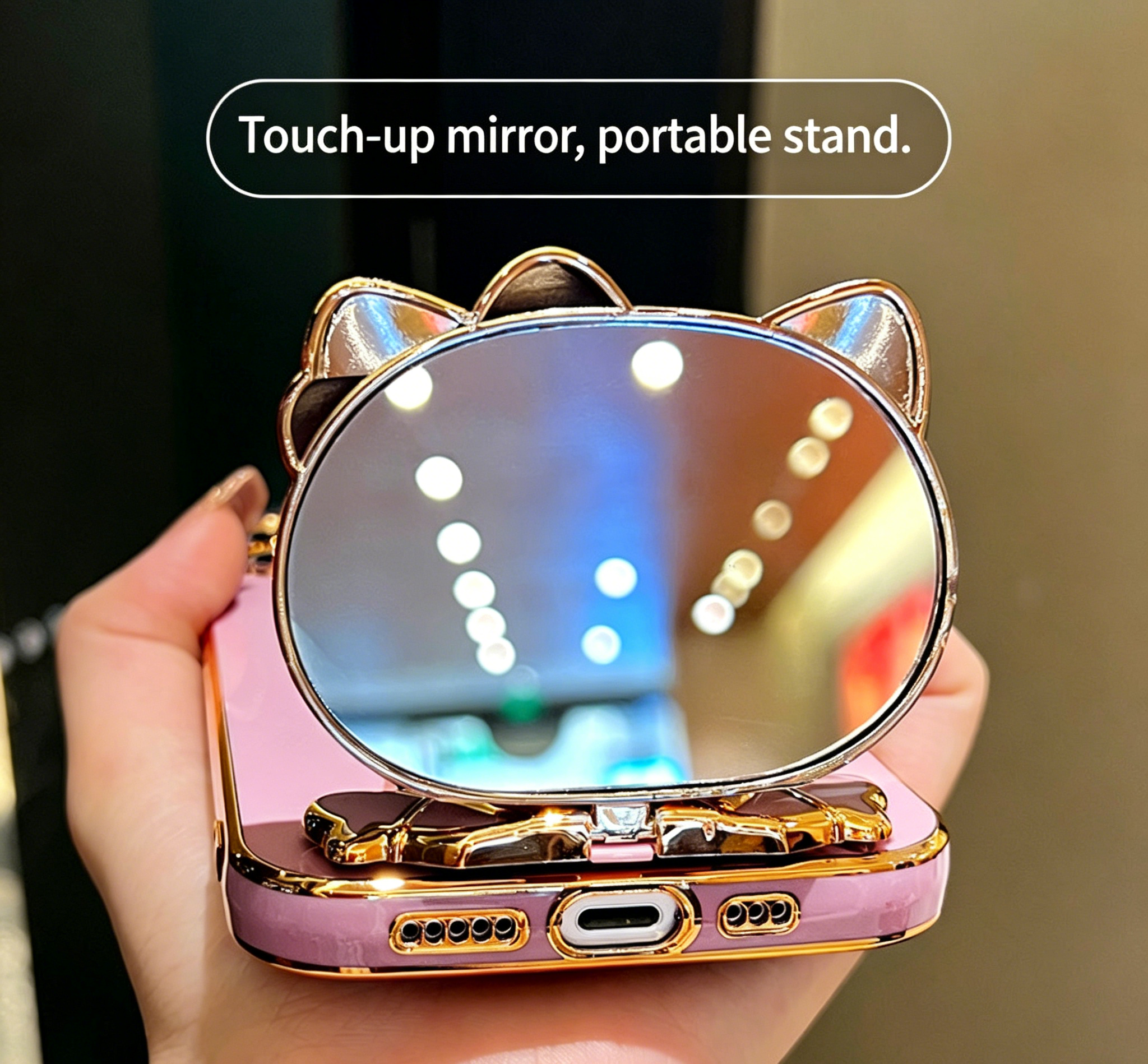 Hello Kitty Phone Case with Stand & Pearl Strap – Cute & Practical