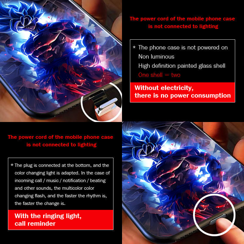 Goku Dragon Ball LED Flash Phone Case