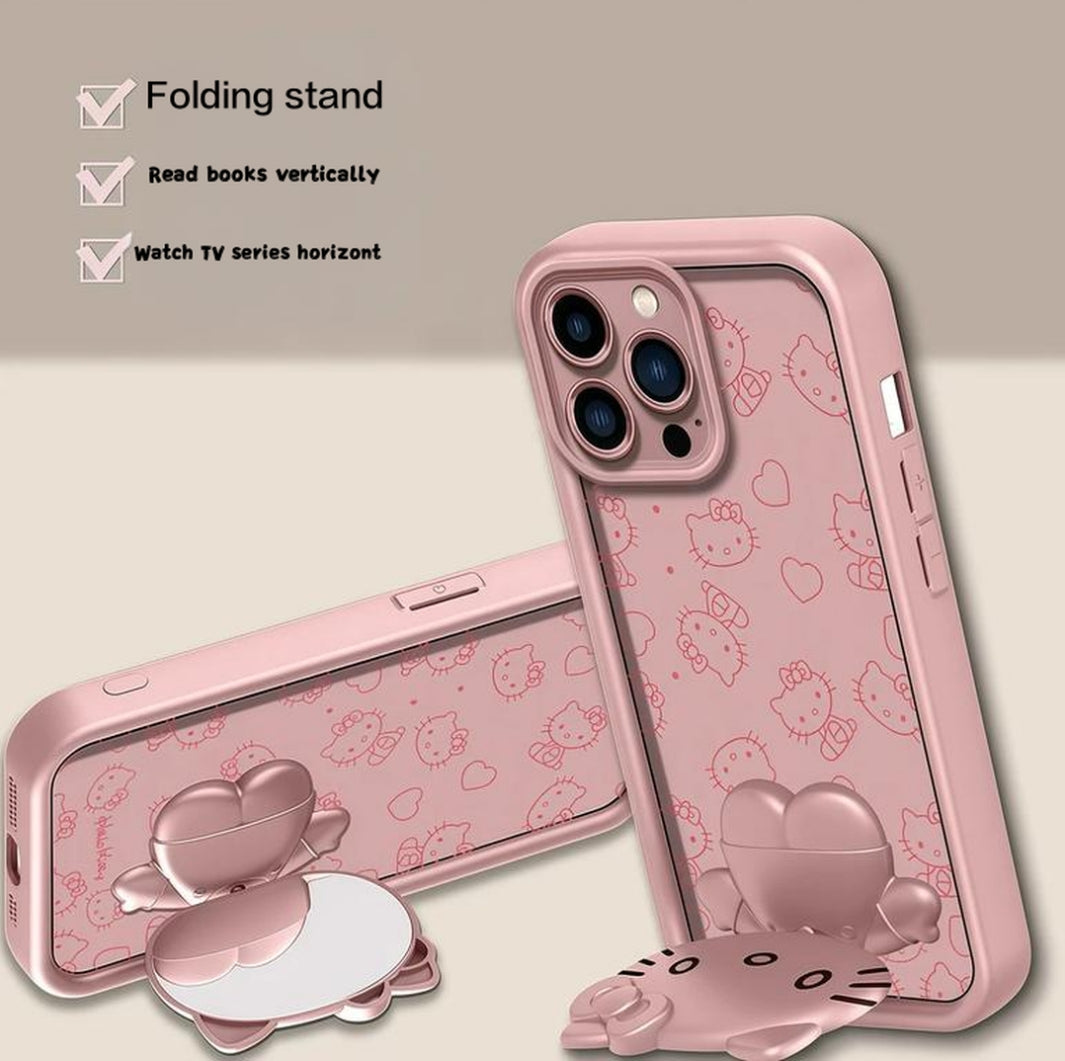 Hello Kitty Mirror Case with Foldable Stand for iPhone