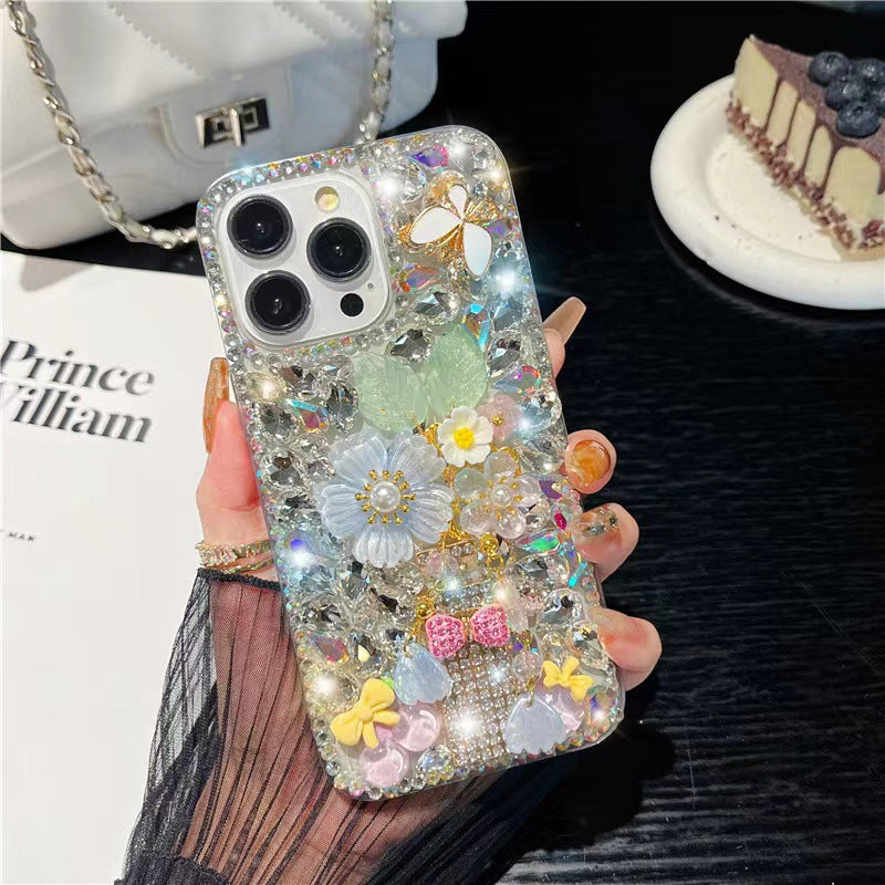 Bling Diamond Flower Case | Luxury Floral Sparkle