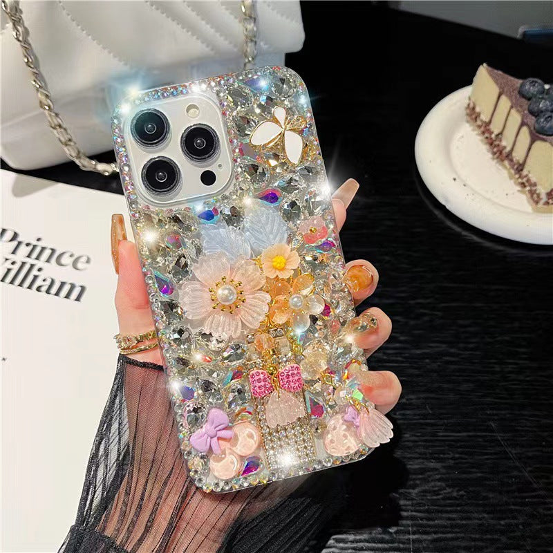 Bling Diamond Flower Case | Luxury Floral Sparkle