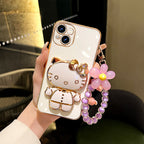 Hello Kitty Phone Case with Stand & Pearl Strap – Cute & Practical