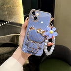 Hello Kitty Phone Case with Stand & Pearl Strap – Cute & Practical