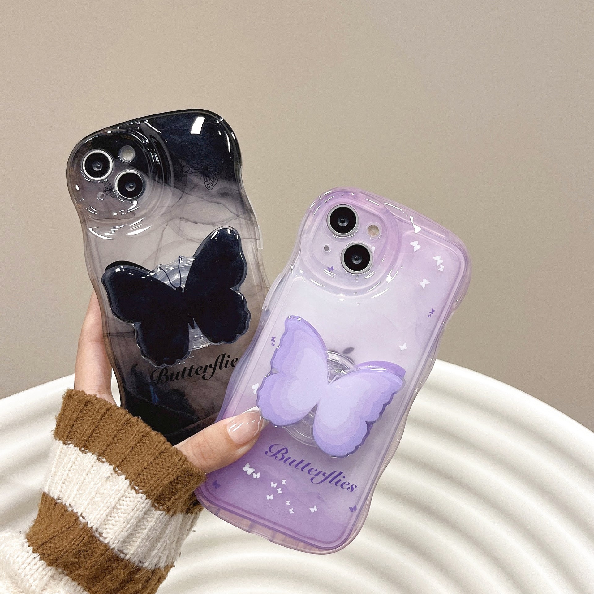Shockproof Wave Edge Butterfly Case - Cute & Protective