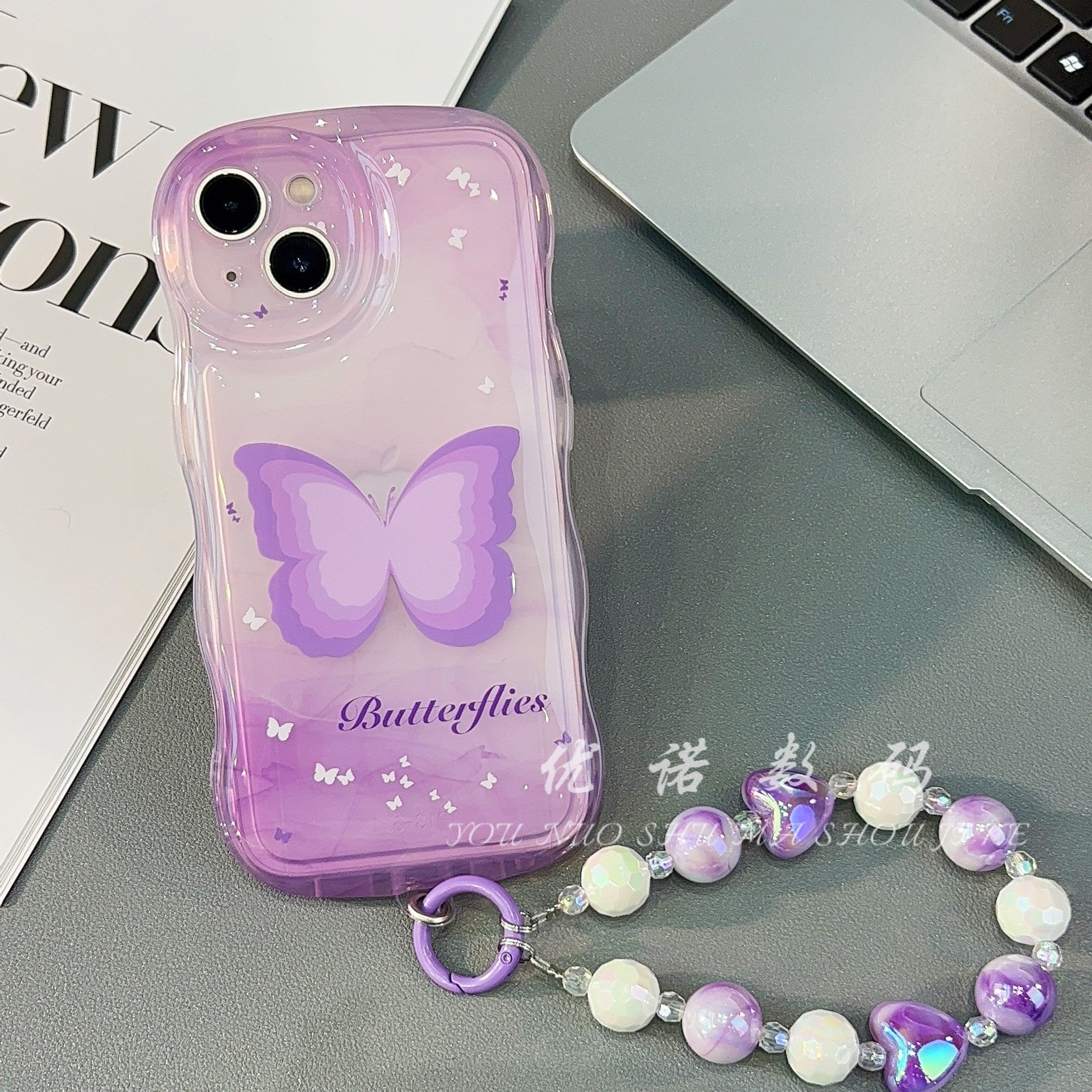 Shockproof Wave Edge Butterfly Case - Cute & Protective