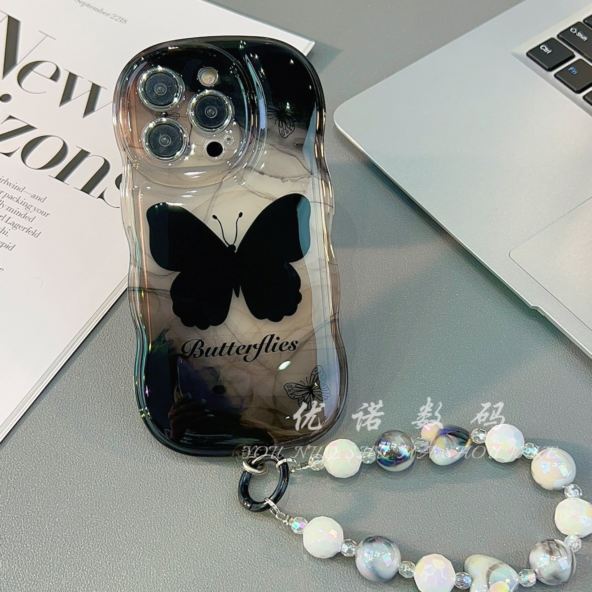 Shockproof Wave Edge Butterfly Case - Cute & Protective