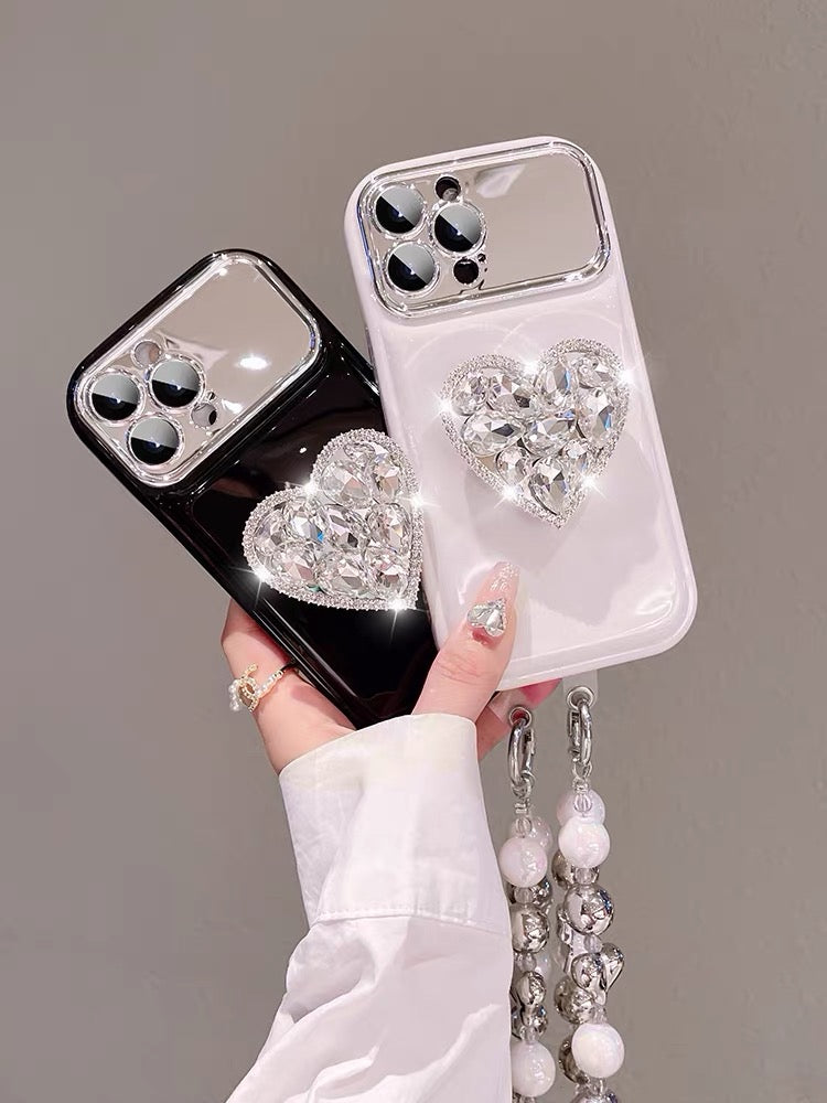 Love Rhinestone Airbag Case - Luxury Anti-Drop Protection