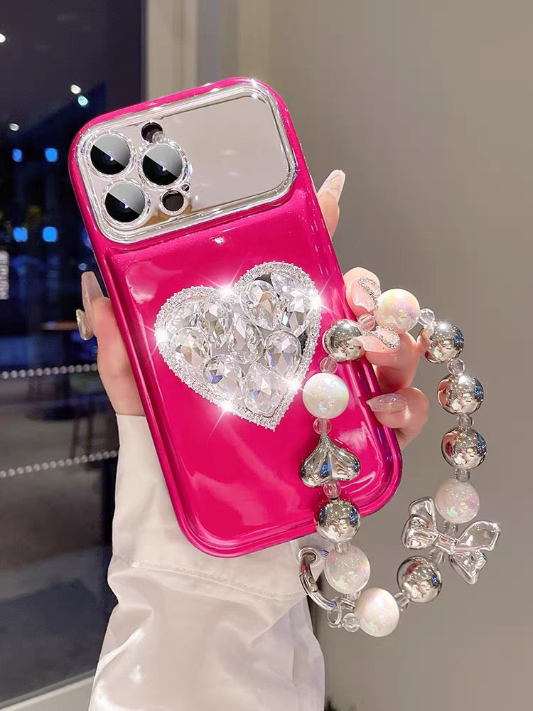 Love Rhinestone Airbag Case - Luxury Anti-Drop Protection