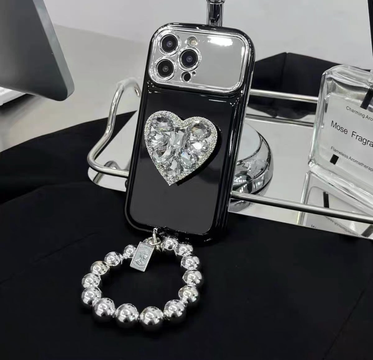 Love Rhinestone Airbag Case - Luxury Anti-Drop Protection