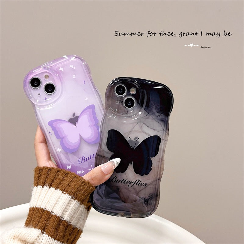 Shockproof Wave Edge Butterfly Case - Cute & Protective